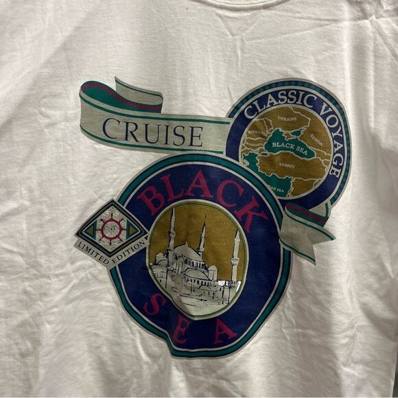 Vintage Single Stitch Limited Edition Black Sea Cruise Tee (L) (Made in USA) - Picture 2 of 5
